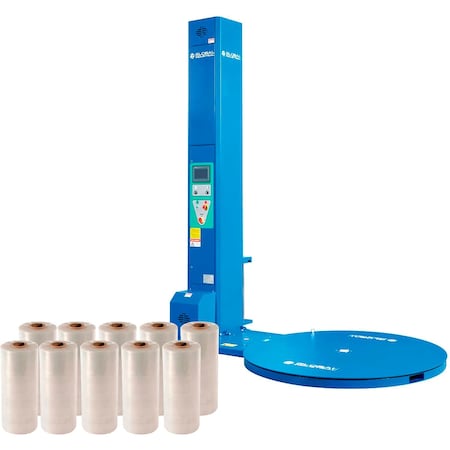 Global Industrial Stretch Wrap Machine, 112in Wrap Height, 10 Free Rolls of Stretch Wrap 238508B